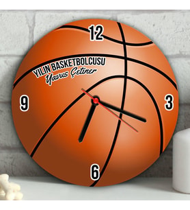 Kişiye Özel Basketbol Topu Duvar Saati