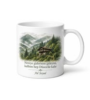 Düzce Karadeniz Ruhu Baskılı Kupa Bardak Hediye Porselen Mug