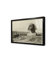 Sfenks Önünde Napolyon Çerçeveli Cam Tablo