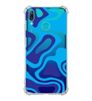 Huawei Y9 2019  Köşe Korumalı Antişok Kapak Renkli Desen Tasarımlı Şeffaf  Kılıf