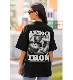 Arnold Pumping Iron Boydbuilding Sırt Baskılı Unisex Oversize Fitness Sporcu Tişört