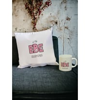 Ebe Kupa Bardak ve Yastık Set 001 (Beyaz)
