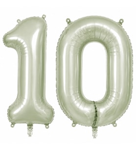 10 Rakam Folyo Balon Yeşil Rengi (76 cm)
