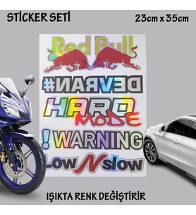 oto sticker hologram - Oto cam bagaj yazıları set - hologram etkili - renk değiştiren yeni nesil lüks sticker etiket setleri