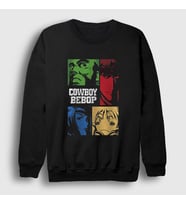 Presmono Unisex Siyah Crew Anime Cowboy Bebop Sweatshirt 489777tt