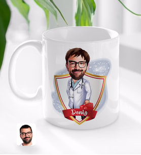 BK Gift Kişiye Özel İsimli Erkek Acil Tıp Teknisyeni Karikatürlü Beyaz Kupa Bardak-1