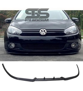 Vw Golf Mk6 Cupra R Uyumlu Ön Lip Mat Siyah Ön Tampon Lip