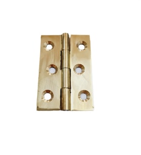 Pirinç Sabit Yaprak Menteşe 80x40x2 mm – 8 cm Dekoratif Menteşe / 5 adet (Sarı)