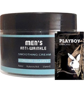 Mens Anti-Wrinkle Smoothing Cream 100 ml Erkek Yüz Ve Cilt Gençlik Bakım + 1 Hediye Jel Asımx:0012