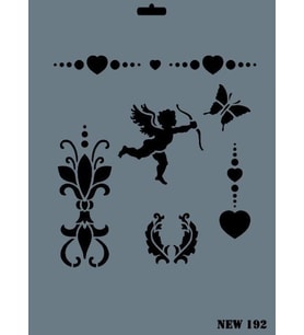 Rich New Seri N-192 Stencil 35x25 cm