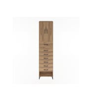 Hyperion Dolap 2 Raflı 7 Çekmeceli 2 Kapaklı 60x44x243 Çam-Çam