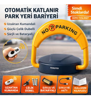 Perkotek Uzaktan Kumandalı Otomatik Park Bariyeri — Şarjlı, Katlanır, Çelik Dübel Dahil