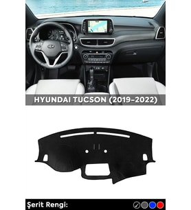 Hyundaı Tucson (2019-2021) 3d Torpido Koruma Kılıfı - Ön Göğüs Panel Kaplama - Siyah Şerit
