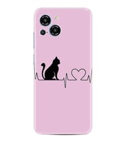 Reeder S23 Max Pro Kılıf Resimli Desenli Baskılı Silikon Pink Cat Heart 1303
