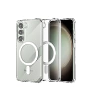 Durukar® Samsung Galaxy S23 Kılıf Magneticsafe Şeffaf Silikon - Şeffaf