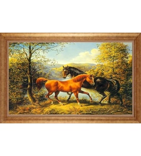 EV İŞYERİ OFİS İÇİN ALTIN ÇERÇEVELİ PASPARTULU TABLO S619