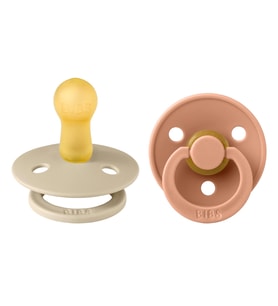 Bibs Colour İkili Kauçuk Emzik-Vanilla/Peach 6-18 Ay