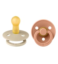 Bibs Colour İkili Kauçuk Emzik-Vanilla/Peach 6-18 Ay