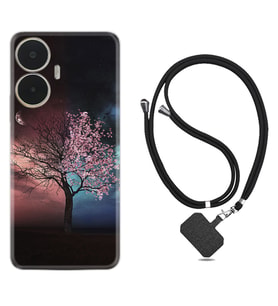 Realme C55 Kılıf Resimli Boyun Askılı İpli Desenli Silikon Series Heaven Tree 1859