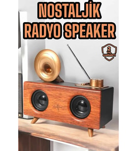 Çalar Radyo Müzik Kutusu Nostaljik Hoparlör Speaker
