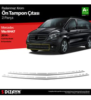 Mercedes Vito W447 Krom Ön Tampon Çıtası 2 Prç. 2014-2020 Camlı Van