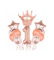 Rose Gold Kral Taç Doğum Günü Set