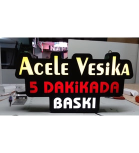 Fotoğrafçı Tabelası 3D Led Neon Etkili Işıklı Tabela 30X45 CM Tek Taraflı