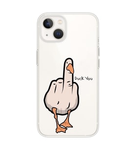 Iphone 14 Plus Uyumlu Duck You Tasarımlı Şeffaf Telefon Kılıfı