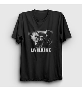 Presmono Unisex Siyah Poster Film La Haine T-Shirt 498813tt
