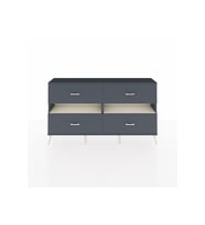 Arges Konsol 2 Raflı 4 Çekmeceli  176x30x99 Antrasit-Aytaşı/Antrasit