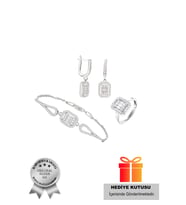 925 Ayar Gümüş 3 Lü Baget  Set (Özel Kutulu)