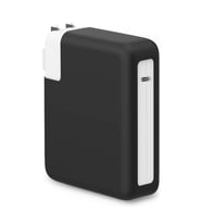 Microsonic Macbook Şarj Adaptör Kılıf (85W-87W-96W) Matte Silicone Siyah (Siyah)