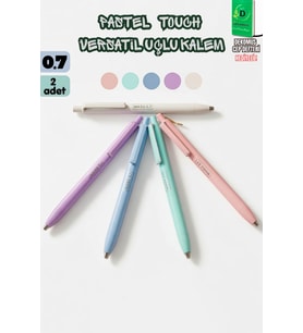 x Dekomus Pastel Touch Collection "2 Adet" 0.7 Mm Uçlu Kalem "Dekomus Cep Defteri Hediyeli"