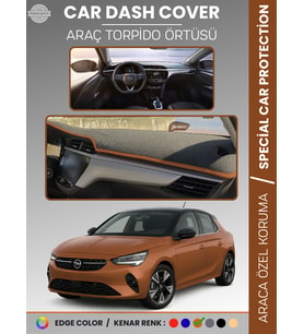 OPEL CORSA F (2019+) Torpido Örtüsü Ön Göğüs Koruma Torpido Koruma Birebir Uyum Kaymaz Özel Kesim