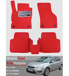 FORD-FOCUS 2 (2005-2011) Uyumlu EVA Paspas Tam Set–Araca Özel,Su Geçirmez,Kolay Montaj