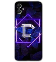 Galaxy A05 Kılıf HD Desen Baskılı Kılıf - Dark Neon Yaprak D Harfi