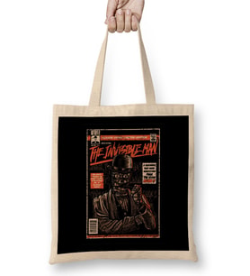 The Invisible Man Comic Book Cover Bez Çanta Uzun Saplı