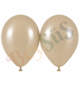 Deniz Kumu Renk Lateks Retro Balon (50 cm) - 2 Adet