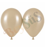 Deniz Kumu Renk Lateks Retro Balon (50 cm) - 2 Adet