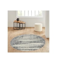 Eliana Home Baskılı, Yıkanabilir Kaymaz Taban Yuvarlak Halı LNA7140 120x120 cm (Bej)