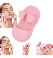Lexroo Silikon Cilt Yüz El Temizleme ve Peeling Fırçası, pembe
