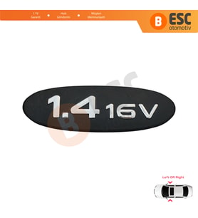 Renault Clio MK2 İçin Siyah 1.4 16V Sağ veya Sol Kapı Bandı Monogram Amblemi Çıta Yazısı 7700438090
