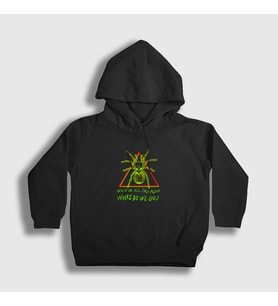 Presmono Unisex Çocuk Siyah Asleep Billie Eilish Kapüşonlu Sweatshirt 153418tt
