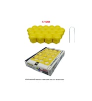 Bijon Kapağı Düz 17 Mm Sarı 20 Li Set