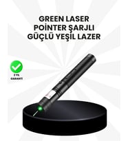 Yüksek Güçlü Yeşil Lazer Pointer 5000mW Şarjlı