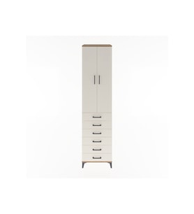 Hyperion Dolap 4 Raflı 6 Çekmeceli 2 Kapaklı 60x44x243 Çam-Aytaşı