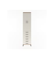 Hyperion Dolap 4 Raflı 6 Çekmeceli 2 Kapaklı 60x44x243 Çam-Aytaşı