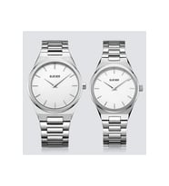 Burker  Adam & Eve Silver White Çift Kol Saati