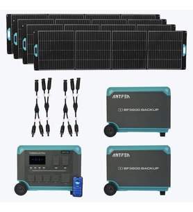 Antfea F3600 + 2 BF3600 Yedek Batarya + 4 adet 400W Güneş Paneli + 2 adet Paralelleme Kablosu