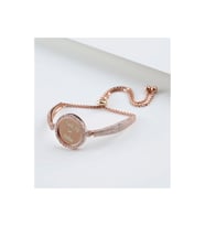 925 Ayar Gümüş Rose Gold Kaplama Isimli Asansörlü Bileklik